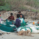 Fishermen dry their cotton nets in preparation for the next day’s fishing in Ramanathapuram in Tamil Nadu.